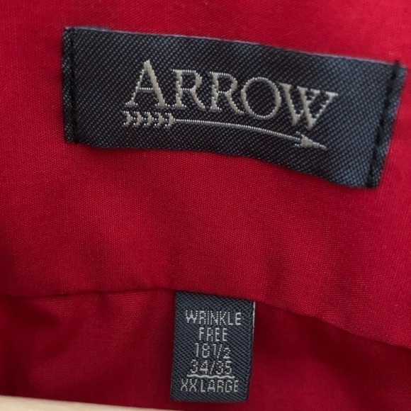 Arrow Wrinkle Free Poplin Dress Shirt mens Size XXL - Picture 4 of 7